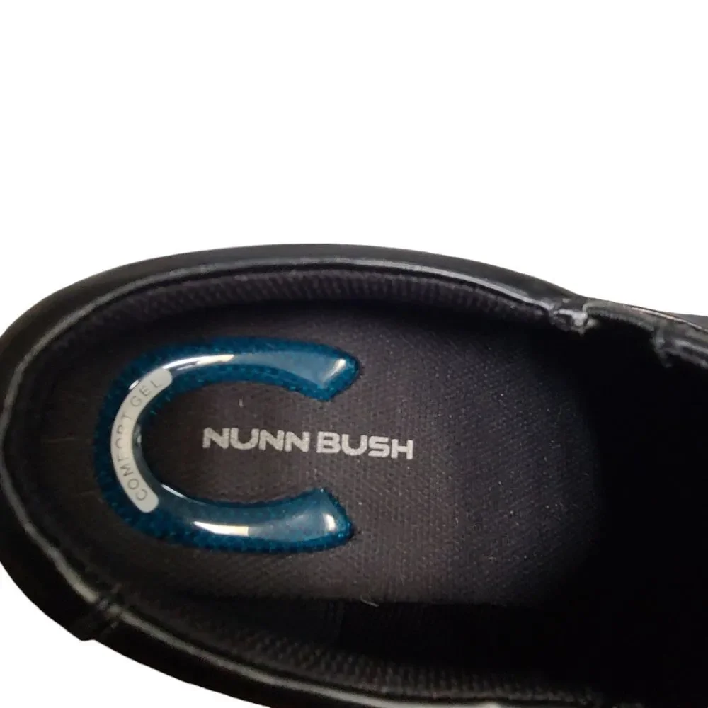 Nunn Bush Shoes Comfort‎ Gel Slip-ons Black Leather Men's Size 9
